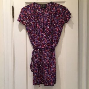 Yumi Kim wrap-style mini dress - 100% silk